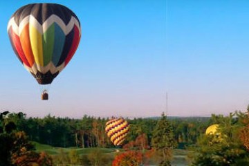 hot air balloon sunrise